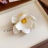 High-End Forest Style Lily Flower Hair Clip - Aesthetic Simulation Shark Grip for Women