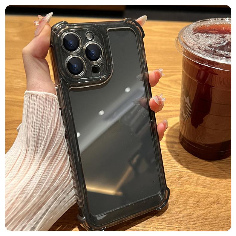 Transparent Four Corners Anti-fall Apple 15 Mobile Phone Case IPhone 14 Promax Advanced Sense 12 Full-inclusive Lens 13 Suitable