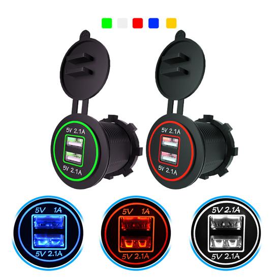 

Автомобильное зарядное устройство, устойчивое к атмосферным воздействиям, быстрая зарядка, 4,2 А, универсальный планшет с двойной диафрагмой