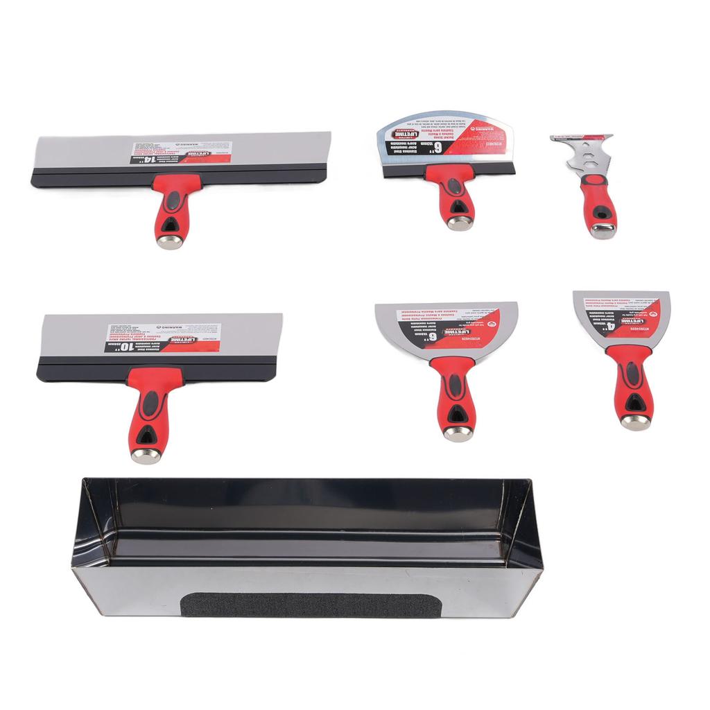 Drywall Finishing Hand Tool Kit Multifunctional Stainless Steel Drywall Mud Tools Set for