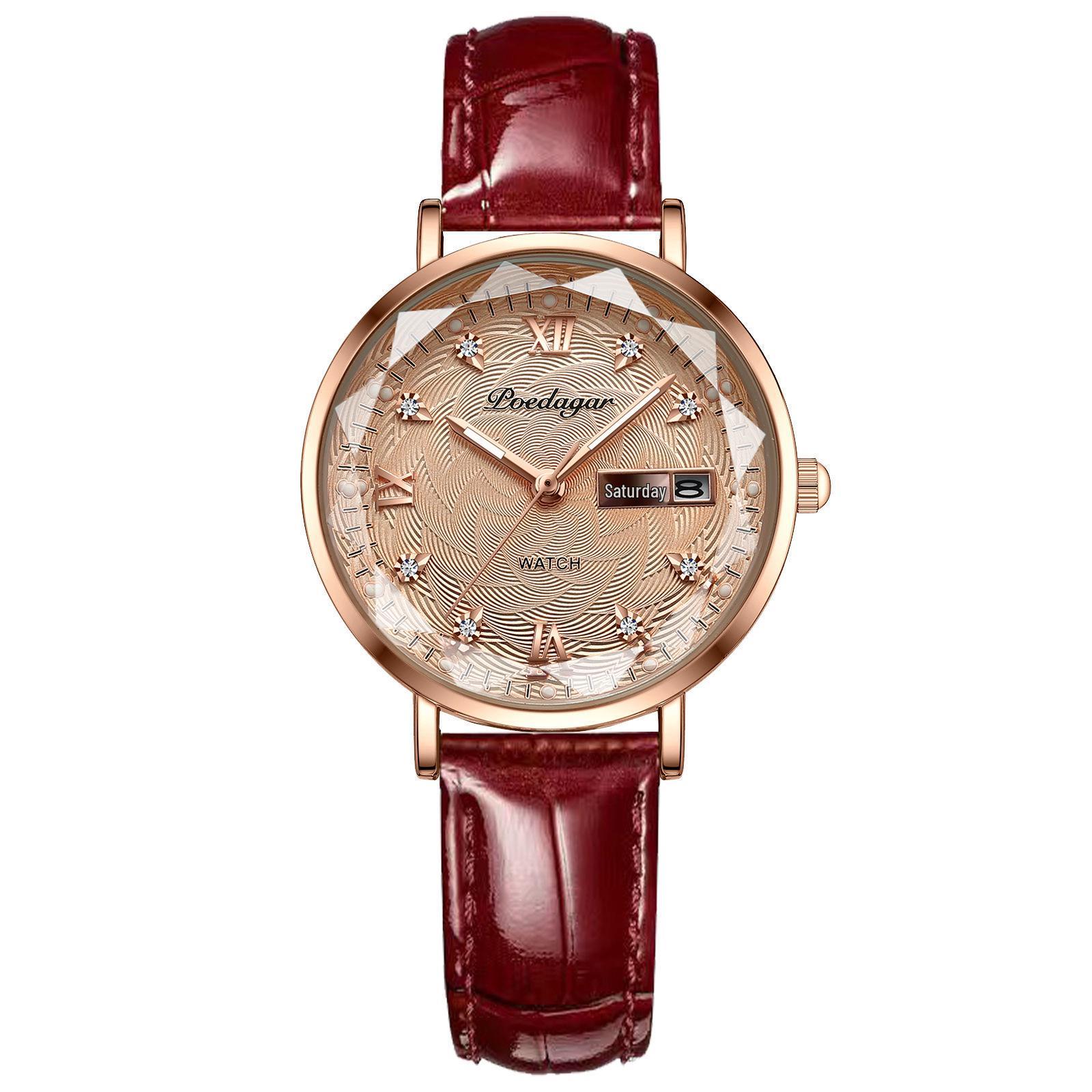 

Bodergia Женские ультратонкие водонепроницаемые светящиеся кварцевые часы - Корейский модный тренд