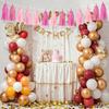 20PCS Tissue Paper Party Pink Tassel Garland Tassel DIY Paper for Party Decoration Birthday Banner Festivals Baby Showers 14inch