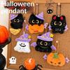 Halloween Plüsch Schlüsselanhänger Kürbis Geist Schwarze Katze Süßes oder Saures Cartoon Tasche Anhänger Party Geschenke Schlüsselanhänger Zubehör