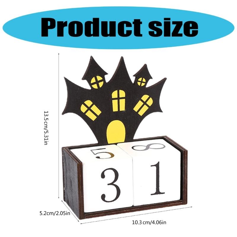 Stylish Halloweens Party Countdown Calendar Sturdy Wood Decoration for Festival Atmospheres in Homes and Schools