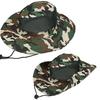 Mode Outdoor Breitkrempig Tarnmuster Fischerhut Bucket Boonie Hut Anti-UV Kappe