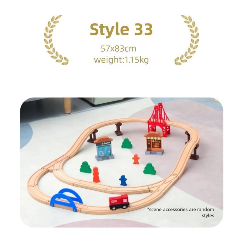High-Quality Multiple High-Quality Wooden High-Quality Train High-Quality Track Collection Kit Play Sets High-Quality For High-Quality Children