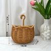 Woven Design Woven Storage Basket Plastic Fruit Vegetable Holder Wall Hanging Basket  for Kitchen