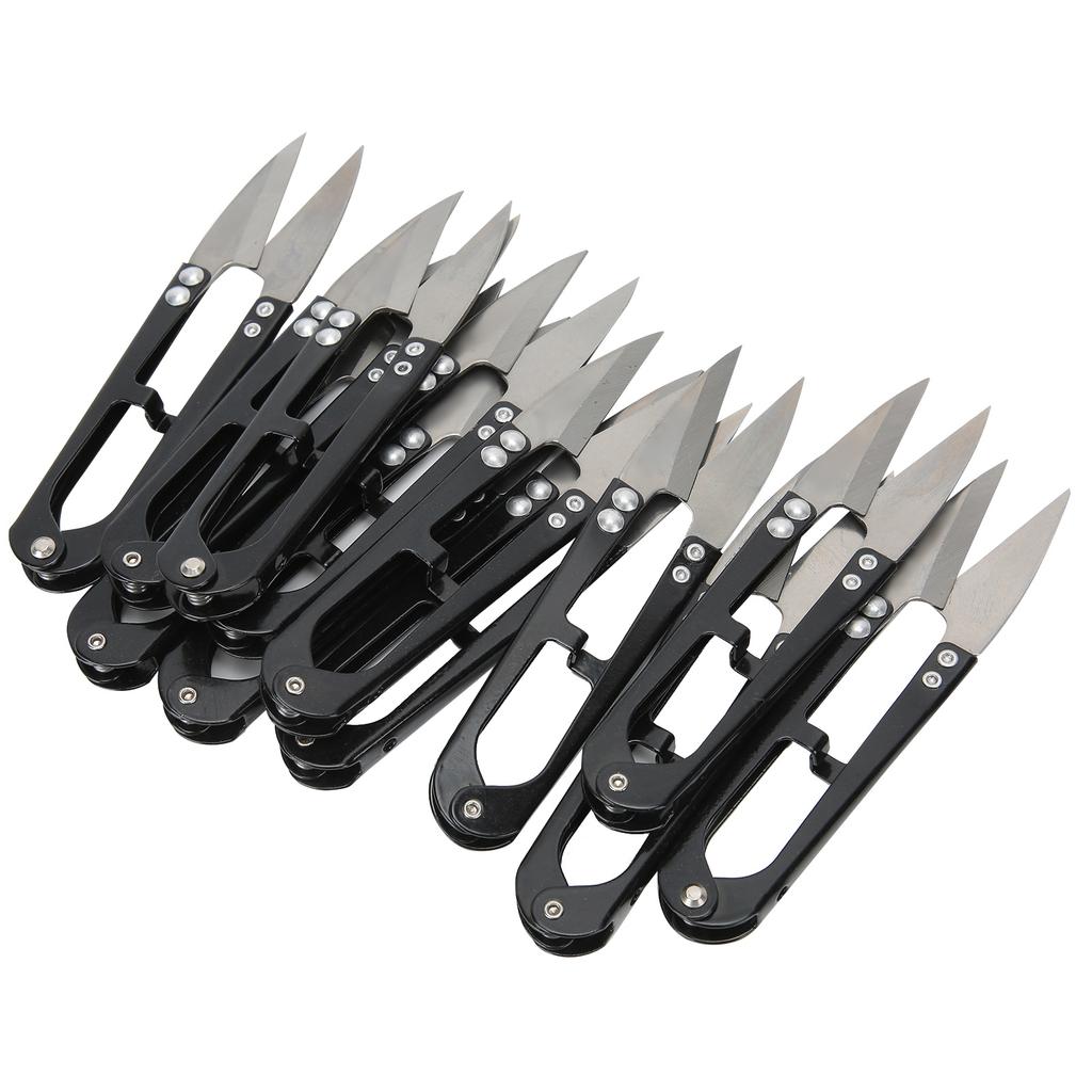 12 Stück Federgarnschere SK5 Hochkohlenstoffstahl U-förmig Kreuzstichgarn DIY Clipper