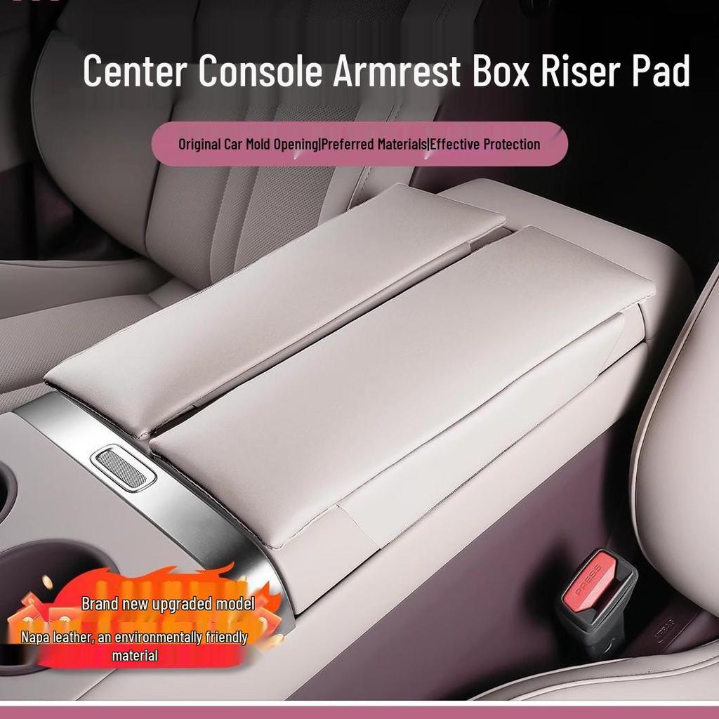 Xiaomi YU7 Armrest Box Heightening Leather Pad – Interior Storage Cover & Elbow Rest Protector