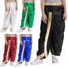 Chlapecké tradiční indické kalhoty Dhoti s metalickým lemováním, elastický pas, saténové, festivalové, párty, kostým, kalhoty