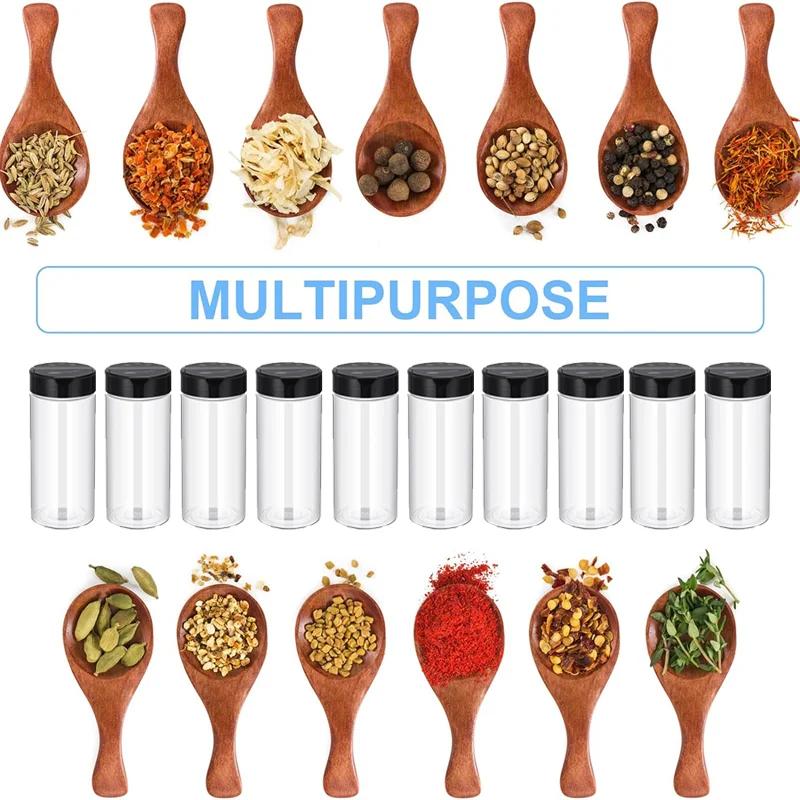12/4/1PCS Clear Spices Bottle for Kitchen Condiment Seasoning Container Plastic Seasoning Jars Condiment Box Kitchen Supplies