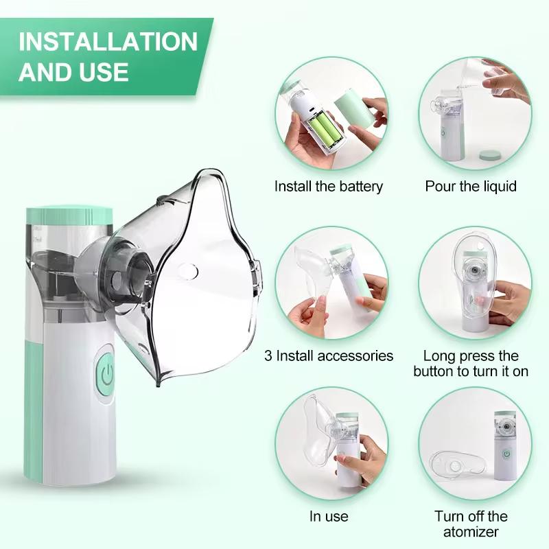 Medical Silent Mesh Nebulizer Handheld Asthma Inhaler Atomizer Children Health Care Mini Portable Nebulizer Humidifier