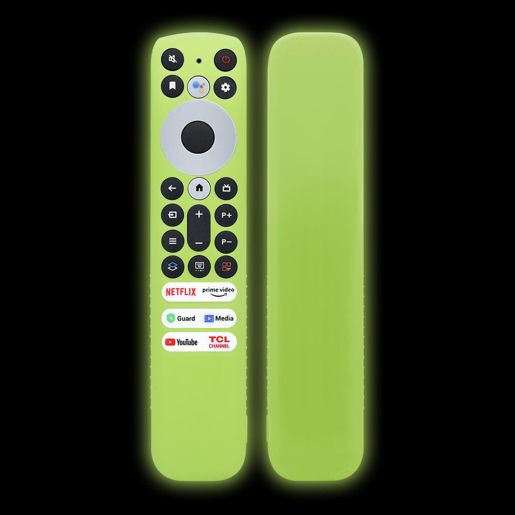Silicone Remote Control Cover Case Anti Slip Television Remote Cover All Inclusive For TCL RC902V FMR1 Voice Remote With Lanyard