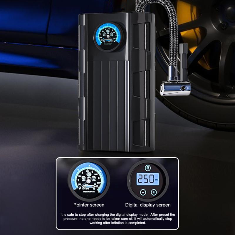 Portable Tire Inflator Air Pump Compact Rechargeable Air Compressors For Ball Motorcycle Fast Inflation Electric Air Pump