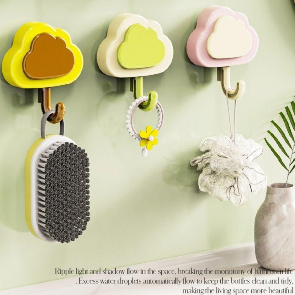 3 Pcs Home Decoration Cute Wall Hook Self Adhesive Key Holder Clothes Towel Hanger  Bathroom