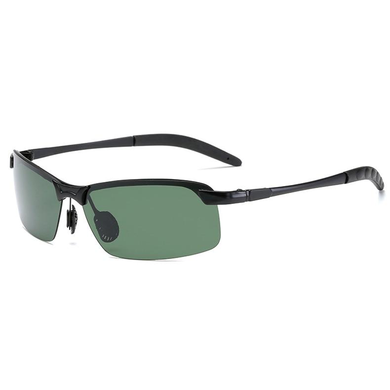 

Мужские солнцезащитные очки с полуободковой металлической оправой для вождения, рыбалки, водонепроницаемые поляризационные солнцезащитные очки