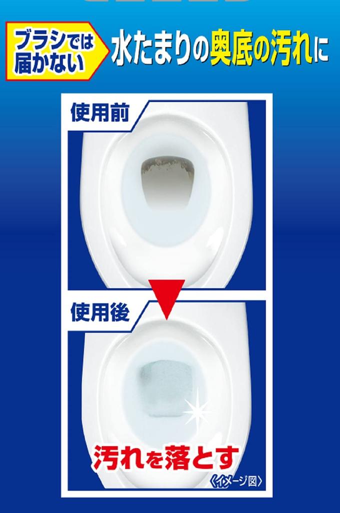 Toilet cleaning agent for the bottom of the toilet bowl reservoir fresh mint 6 tablets (water area), scent, (Bluelet brand)