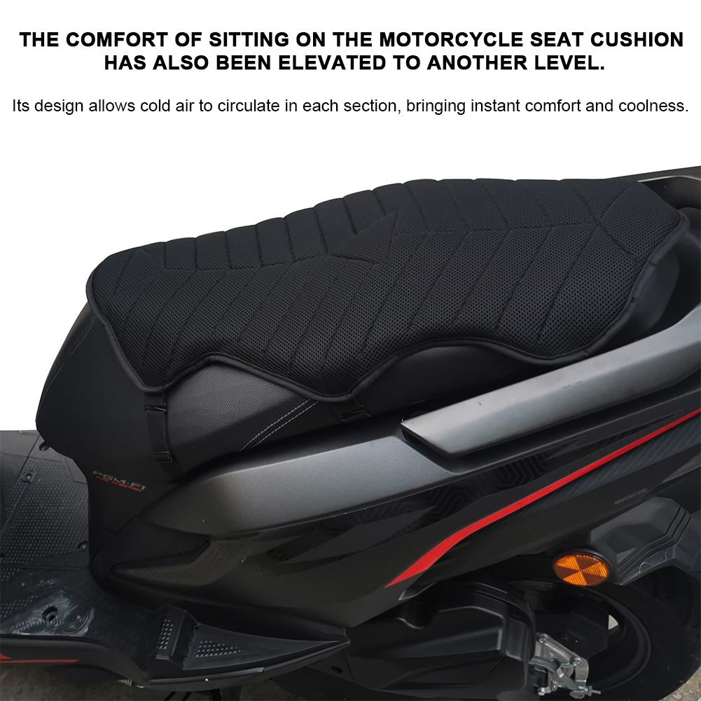 Motorcycle Seat Cushion Sunscreen Motorcycle Seat Cover Waterproof 3D Air Seat Cushion Cover Breathable Motorbike Accessories