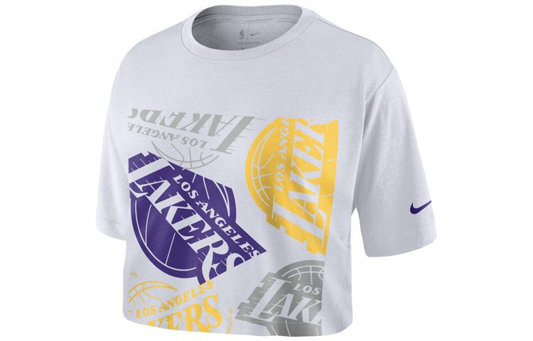 Nike Crop Tops Women s White Crew Neck Moderate CK7692-100 XL