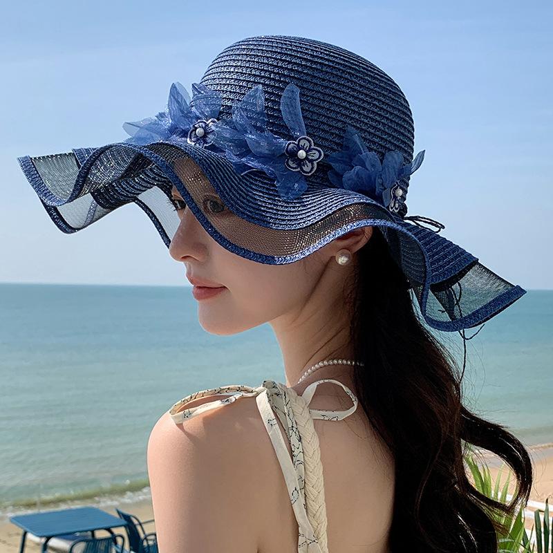 Fashionable Straw Hat Outdoor Sweet Sun Hat Sun Protection Hat