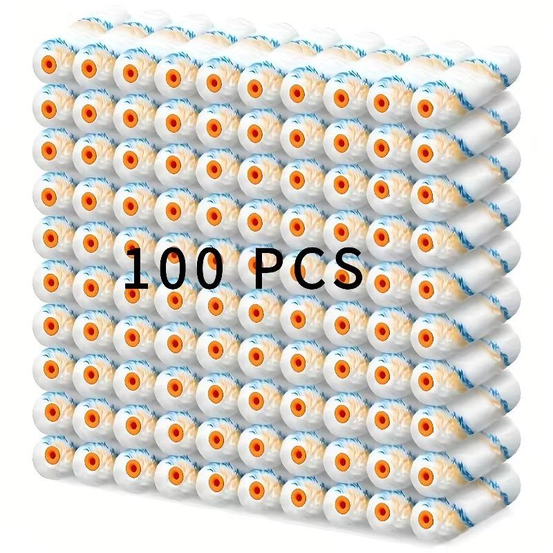 50/100pcs Mini Paint Roller Covers Bulk Small Roller Napkins for DIY House Painting Wall Repair & Home Decor Painting Supplies