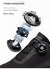 Men's Trendy Black Non-Slip Rotating Buckle Casual Sport Shoes for Spring Outdoor and Commuting