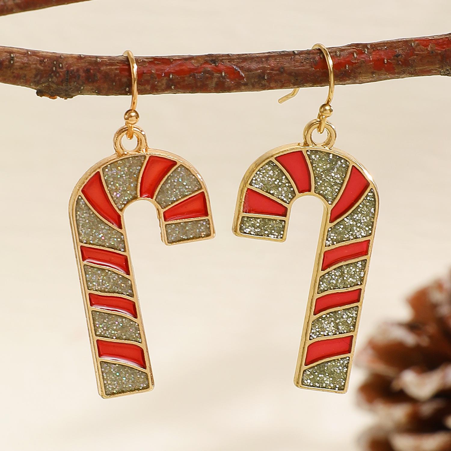 European & American Christmas Earrings: Santa, Snowman, Bells, Socks, Candy Canes - Holiday Gift Collection