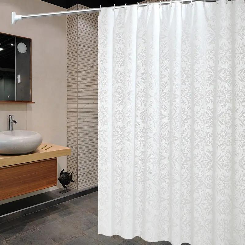 Shower Curtains 180cm PVC Leaves Modern Style Bathroom Curtain with Hooks Waterproof 71 Inches Simple Funny Shower Curtain Daily