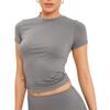 Solid Color Slim Fit Short Sleeved T-shirt Women's Fashion Casual Base Shirt Top T-Shirts Women’s