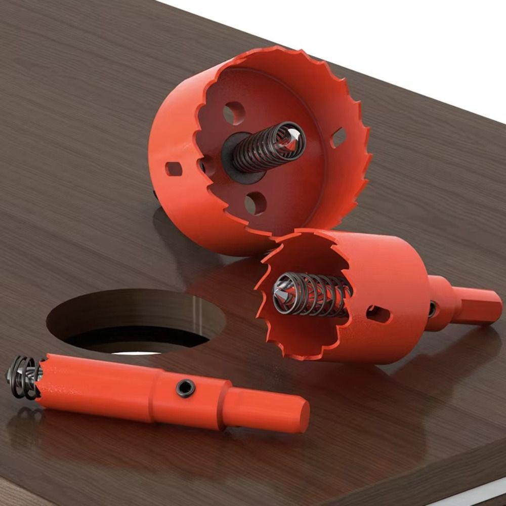 50-65mm Wood  Drilling Crown Easy Chip Removal Bimetal Hole Opener Hole Saw Drill Bit  Woodworking