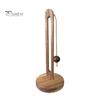 Kitchen Countertop Paper Towel Holder with Anti-Slip Weighted Wooden Base Easy To Install Standing Paper Towel Roll Stand