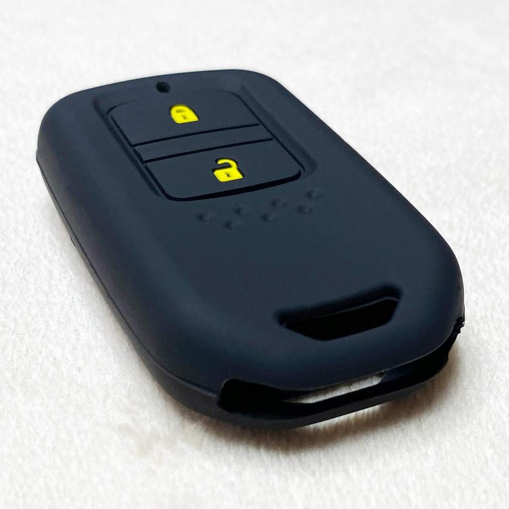Intelligente Schlüssel Silikonhülle für Honda Fahrzeuge 2 Tasten Schwarz Fit Hybrid Exklusives Design und perfekte Größe Kratzfest Glattes Silikon Für Honda