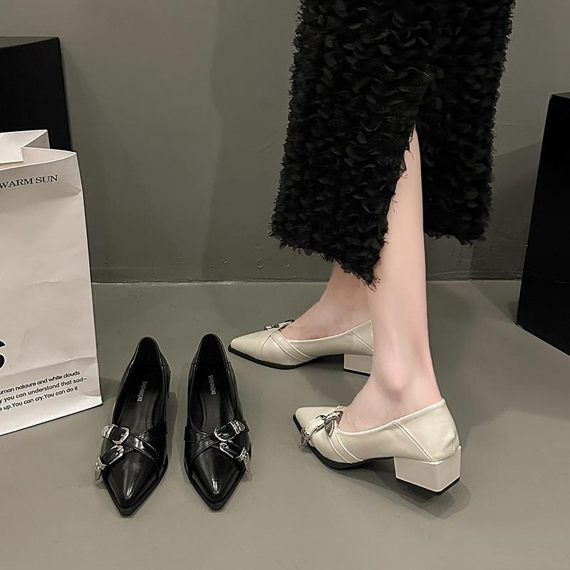 Kadın Modası Tatlı Rahat Bahar Giyilebilir Yüksek Topuklu Ayakkabılar Bayan Rahat Lacivert Yüksek Topuklu Sandaletler Kadınlar için Kadınlar