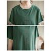 DIMANAF 2026 Summer Women Plus Size New Tees Shirt Vintage Print Short Sleeve Cotton Casual Loose Lady Tops