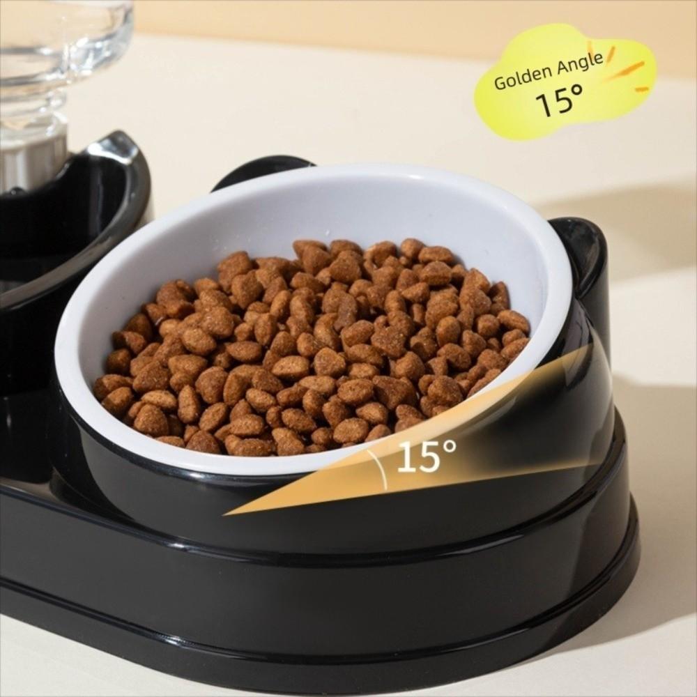 Double Bowl 3 In 1 Cat Feeder Neck Protection Cat Bowls Pet Supplies Pet Food Container  Cat