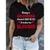 Summer Letter Love Printed Casual Short Sleeved Women's T-shirts