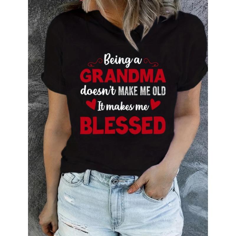 Summer Letter Love Printed Casual Short Sleeved Women's T-shirts