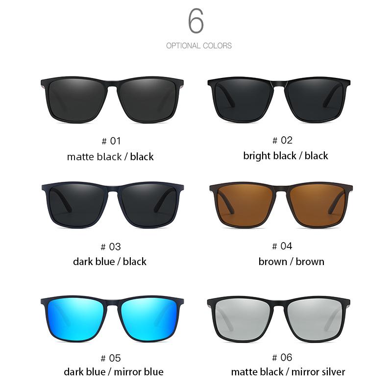 High Quality TR90 Sunglasses Men Square UV400 Vintage Designer Sun Glasses With Box