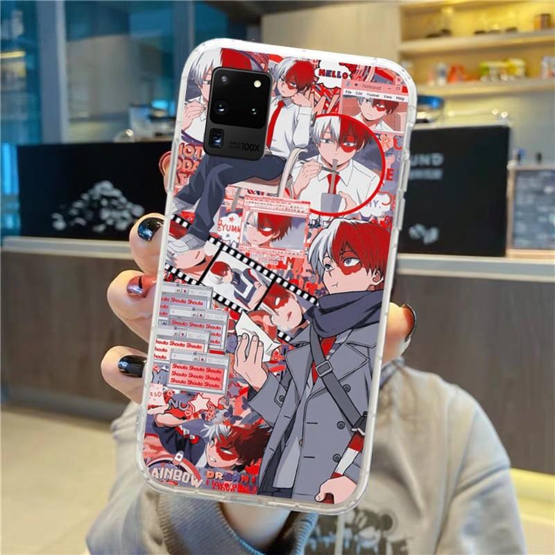 Shoto Todoroki Phone Case For Samsung Galaxy S10 S21 S22 Plus Ultra A91 A51 A21S A12 Transparent Phone Cover
