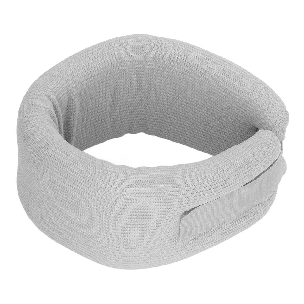 Neck Brace Grey Nylon High Elastic Sponge Chin Curvature Design Neck Support Pad for Home M