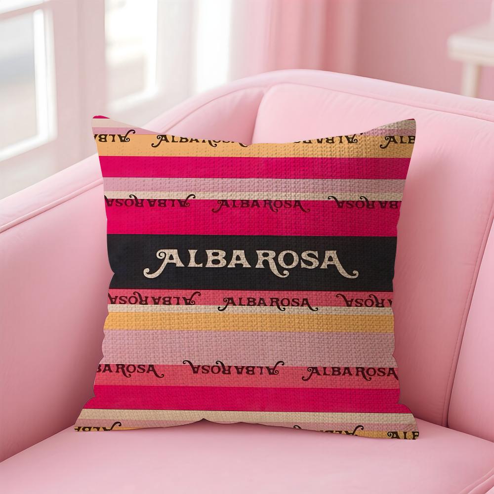 A-Albar Rosas Brand Cushion Cover Natural Linen Pillow Case Double-Sided Print Decorative Sofa Pillowcase Home Decor Gift