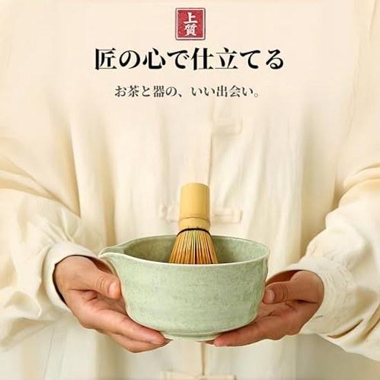 Matcha 7-piece set tea ceremony tools bowl hundred-bamboo whisk holder scoop spoon strainer cloth beginner-friendly home preparation natural materials
