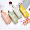Student School Stationery Big High Capacity Candy Color Pencil Case Pen Bag Double Layer Pen Case