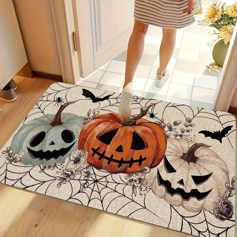 1PC Halloween skull Kitchen Rug Non-Slip Door Mat Pop design Bathroom Rug Bath Mat Carpet for Home Sink Laundry Decor