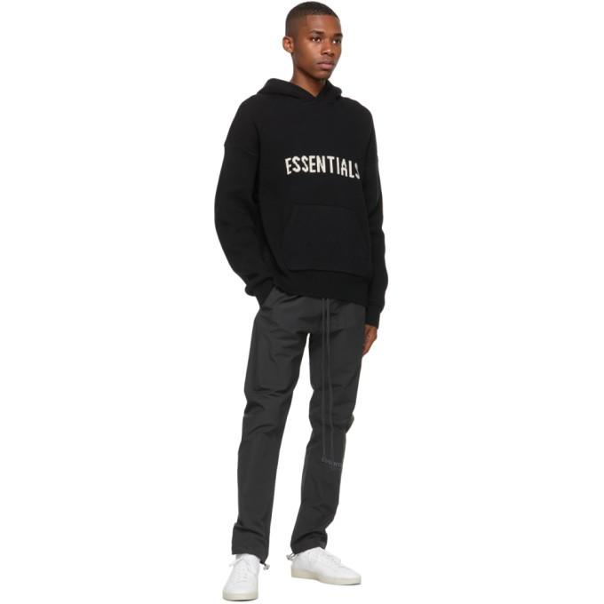 Fear of God Essentials SS21 Knit Pullover With Logo Unisex Tops Black FOG-SS21-625