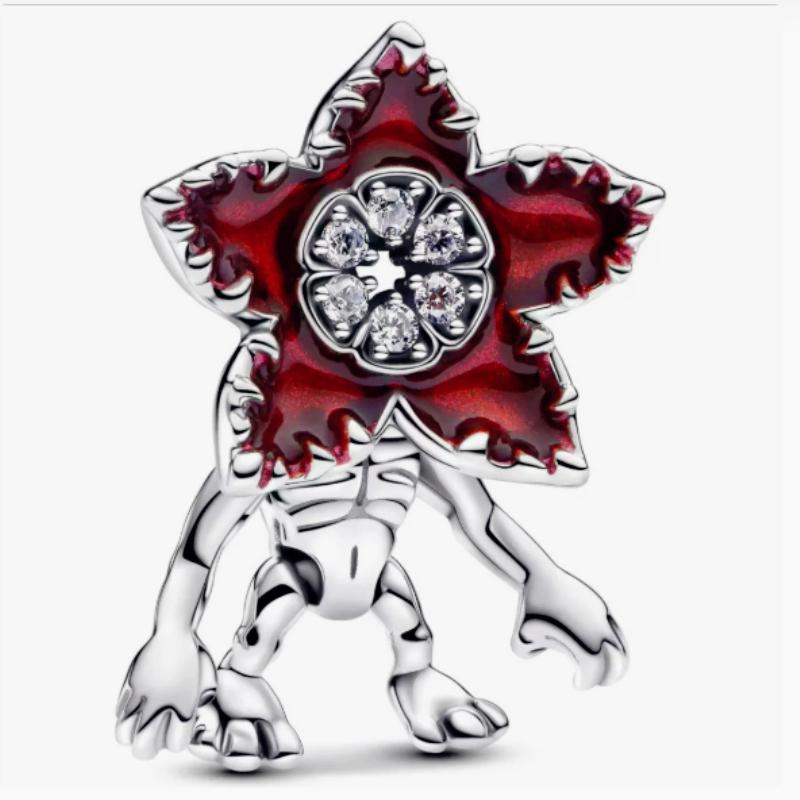 Charms Plata De Ley 925 Silver Monster Activity Flowers Pendant Beads Women's Bracelets Bangles DIY Jewelry Gift