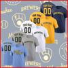 Mens Personalized Milwaukee Brewers Name  Number Custom 2025 Fanmade FASTSHIP