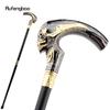 Golden Black Long Head Skull Fashion Walking Stick Decorative Cospaly Vintage Party Fashionable Cane Halloween Crosier 92cm