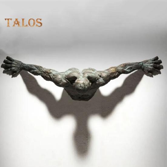 Male Abstract Sculpture Resin Art Wall Decor Human Body Statue Wall Mount Artistic Figure Sculpture for Home Living Room Gallery