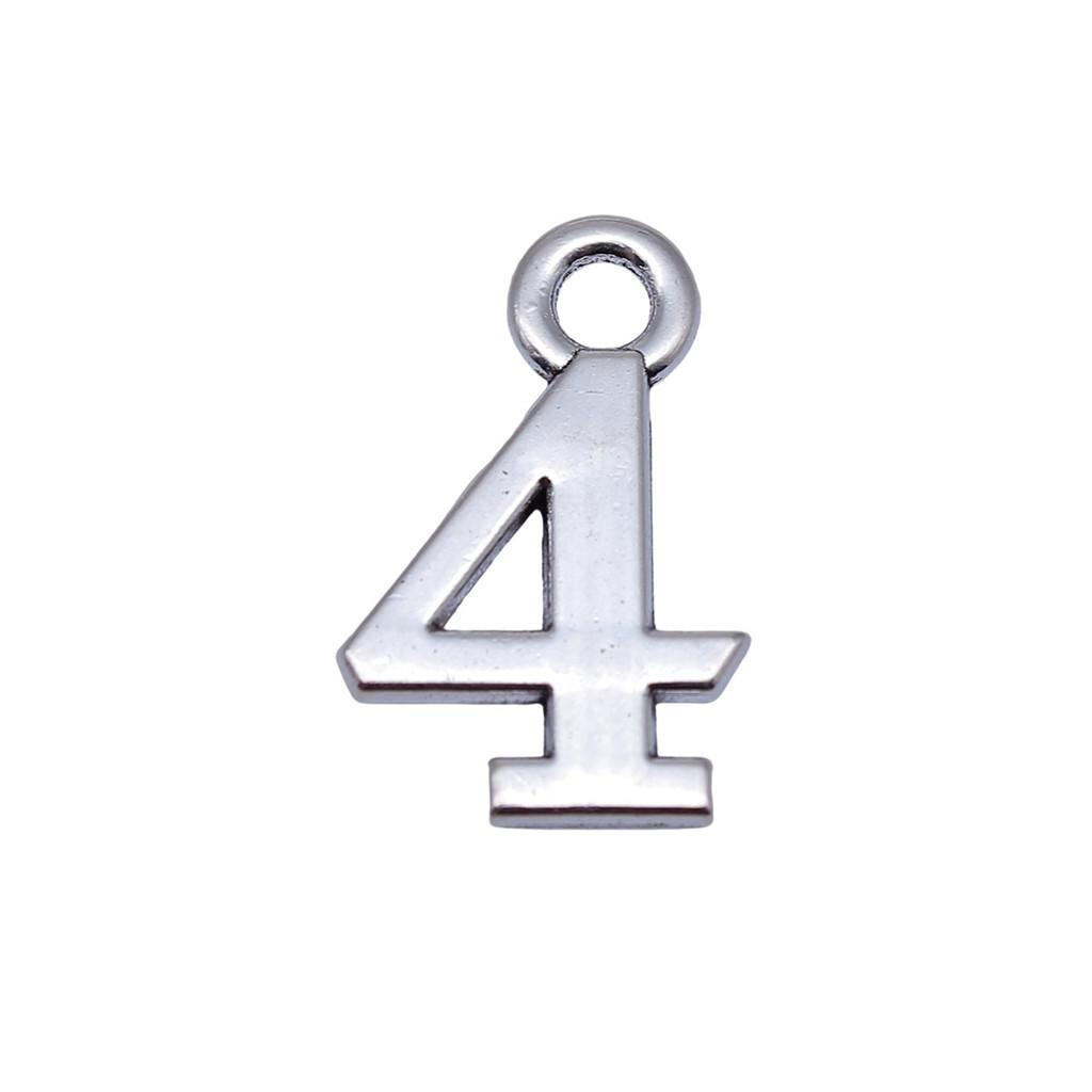 Number Tags Charms Alloy Pendants For Birthday Party Jewelry Making Accessories